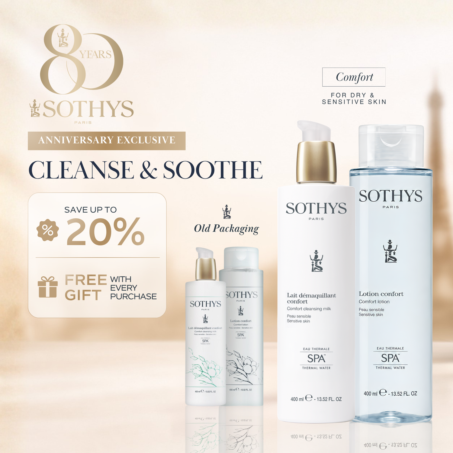 Comfort Cleansing Milk 400ML+ Comfort Lotion 400ML