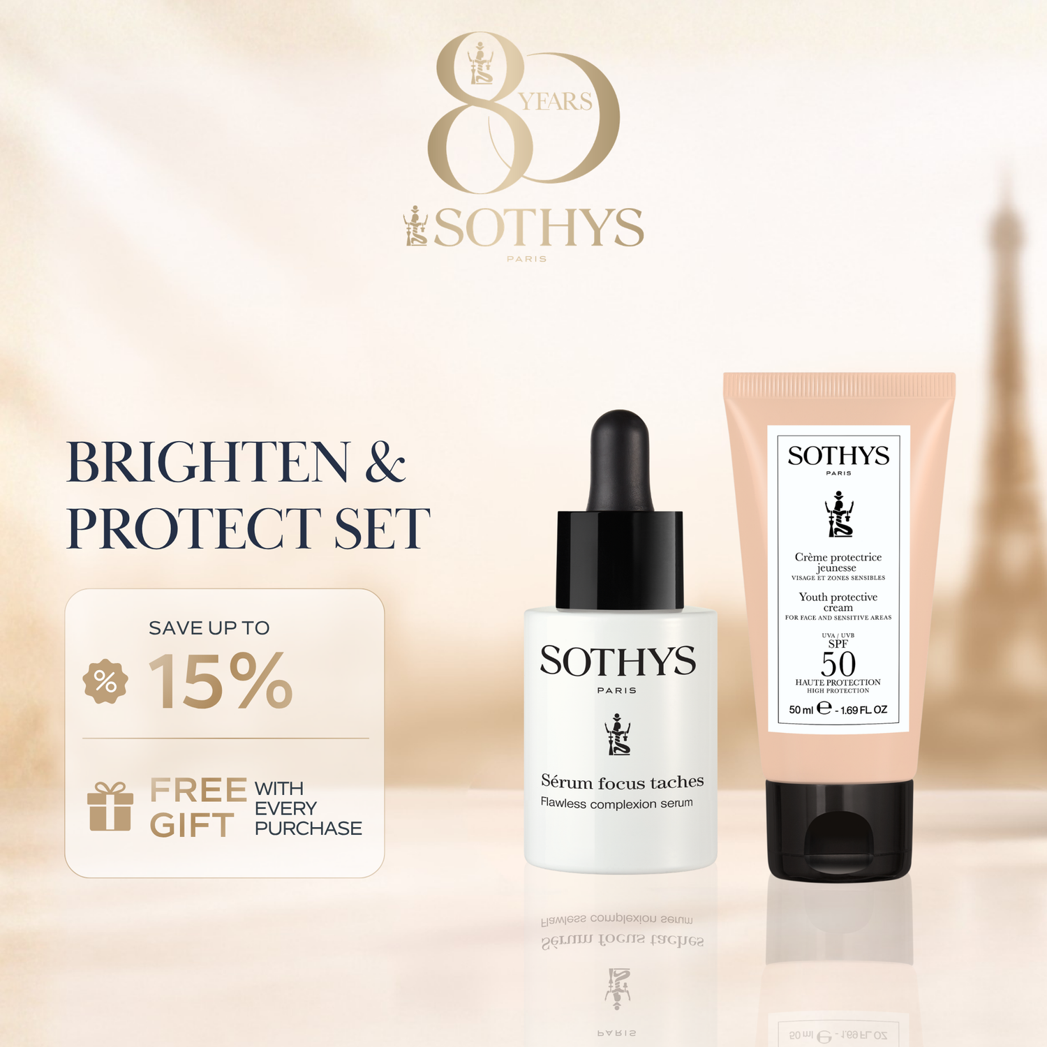 Flawless Complexion Serum 30ML + Youth Protective Cream SPF50 50ML SET