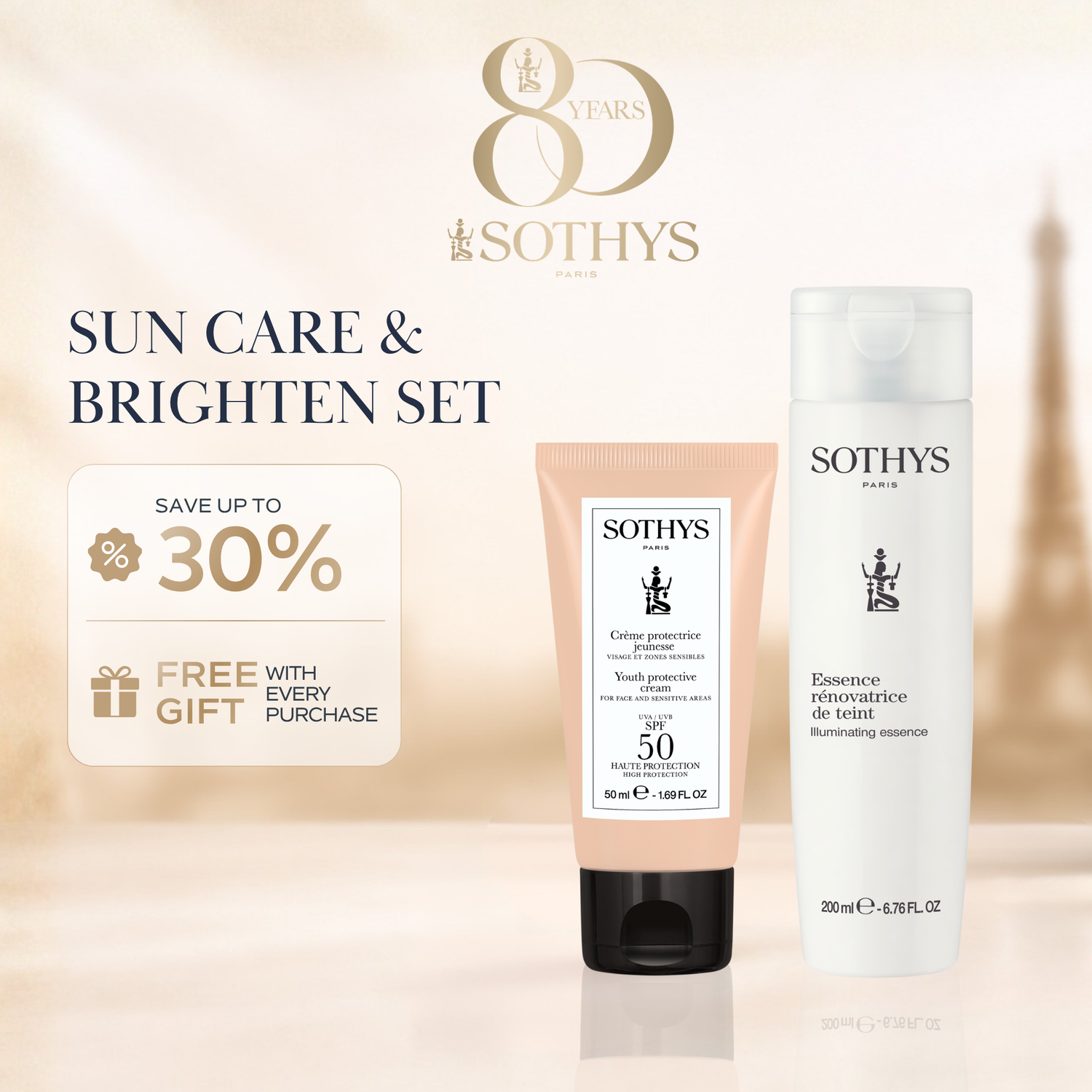 Youth Protective Cream SPF50 50ML + Illuminating Essence 200ML SET