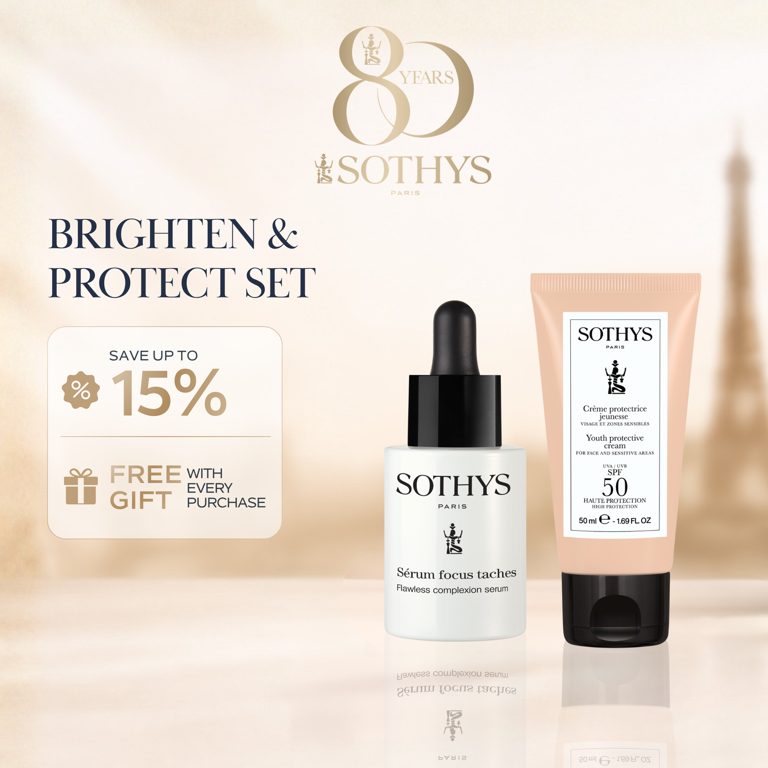 Flawless Complexion Serum 30ML + Youth Protective Cream SPF50 50ML SET