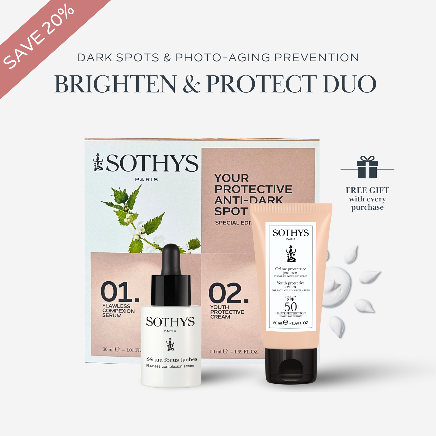 Flawless Complexion Serum 30ML + Youth Protective Cream SPF50 50ML SET
