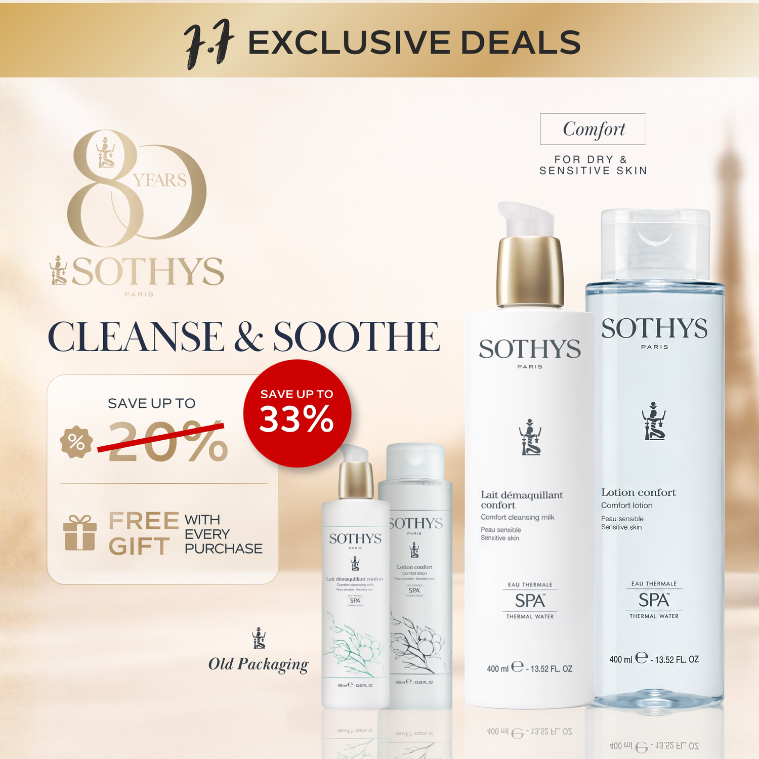 Comfort Cleansing Milk 400ML+ Comfort Lotion 400ML