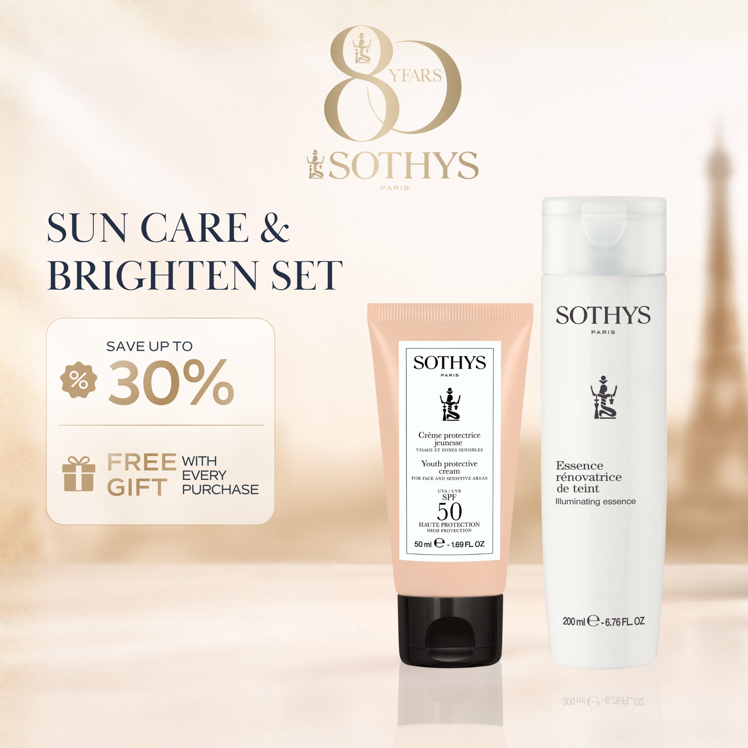 Youth Protective Cream SPF50 50ML + Illuminating Essence 200ML SET