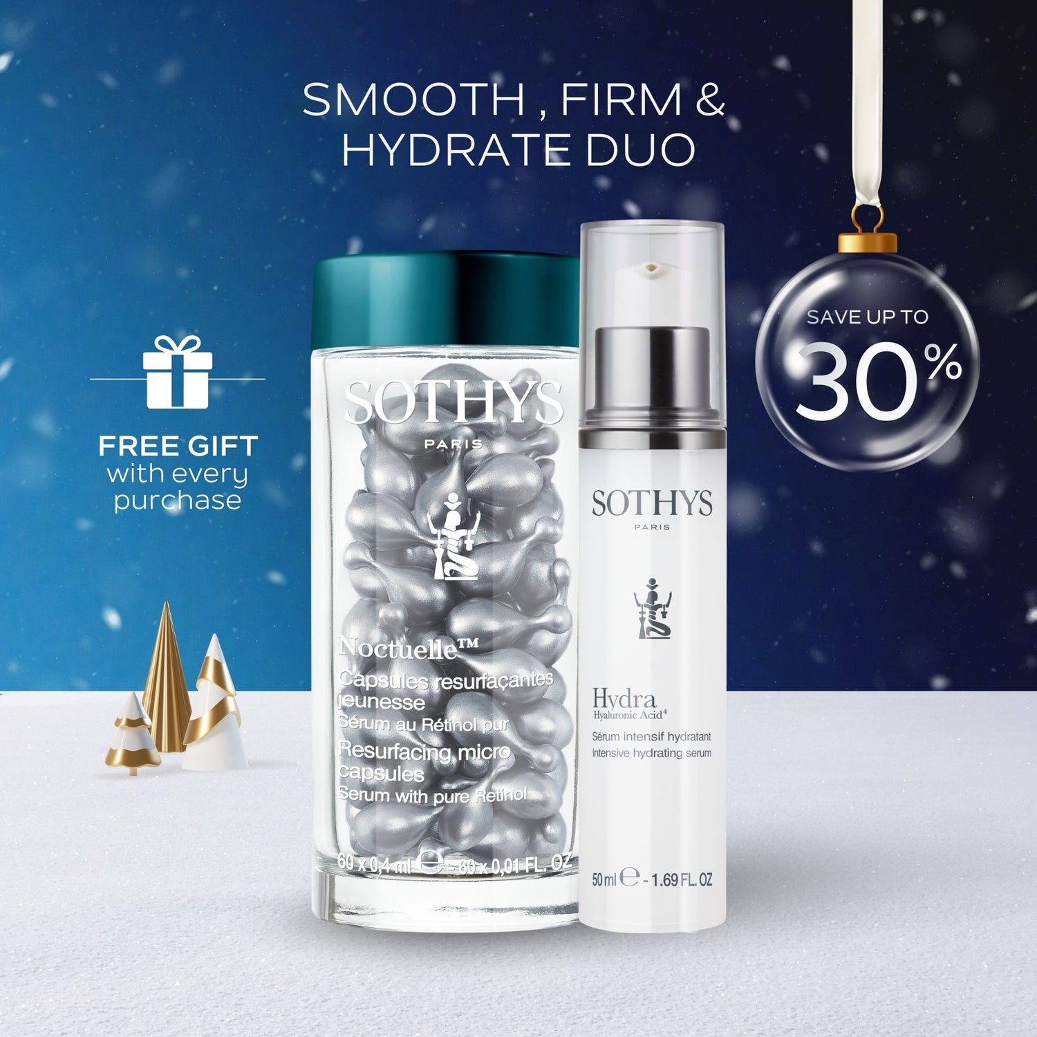 Hydra Intensive Hydrating Serum 50ML+ Resurfacing Micro Capsules Serum with Pure Retinol 0.4ML×60 SET