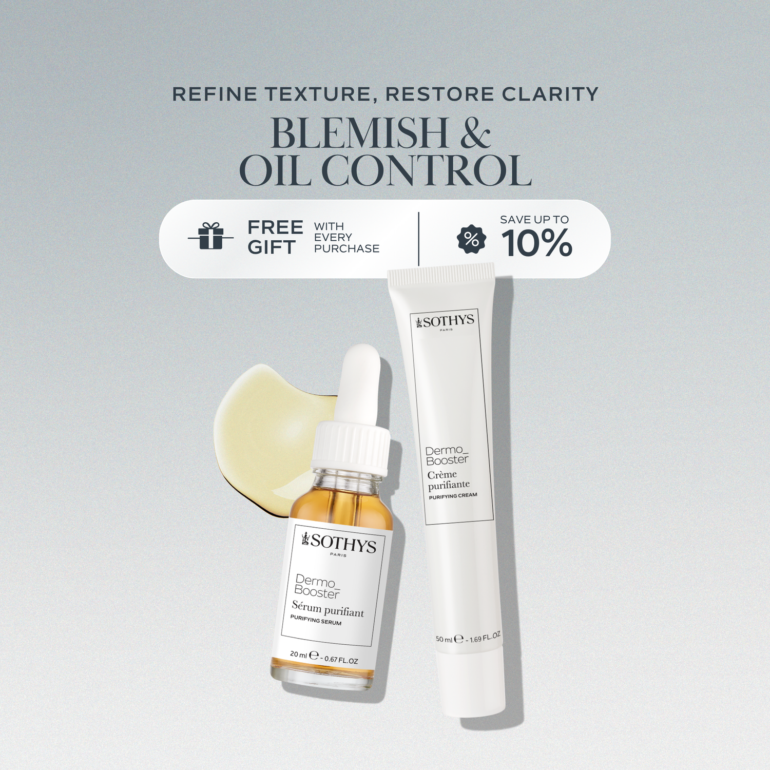 Dermobooster Purifying Serum 20ML +  Dermobooster Purifying Cream 50ML SET