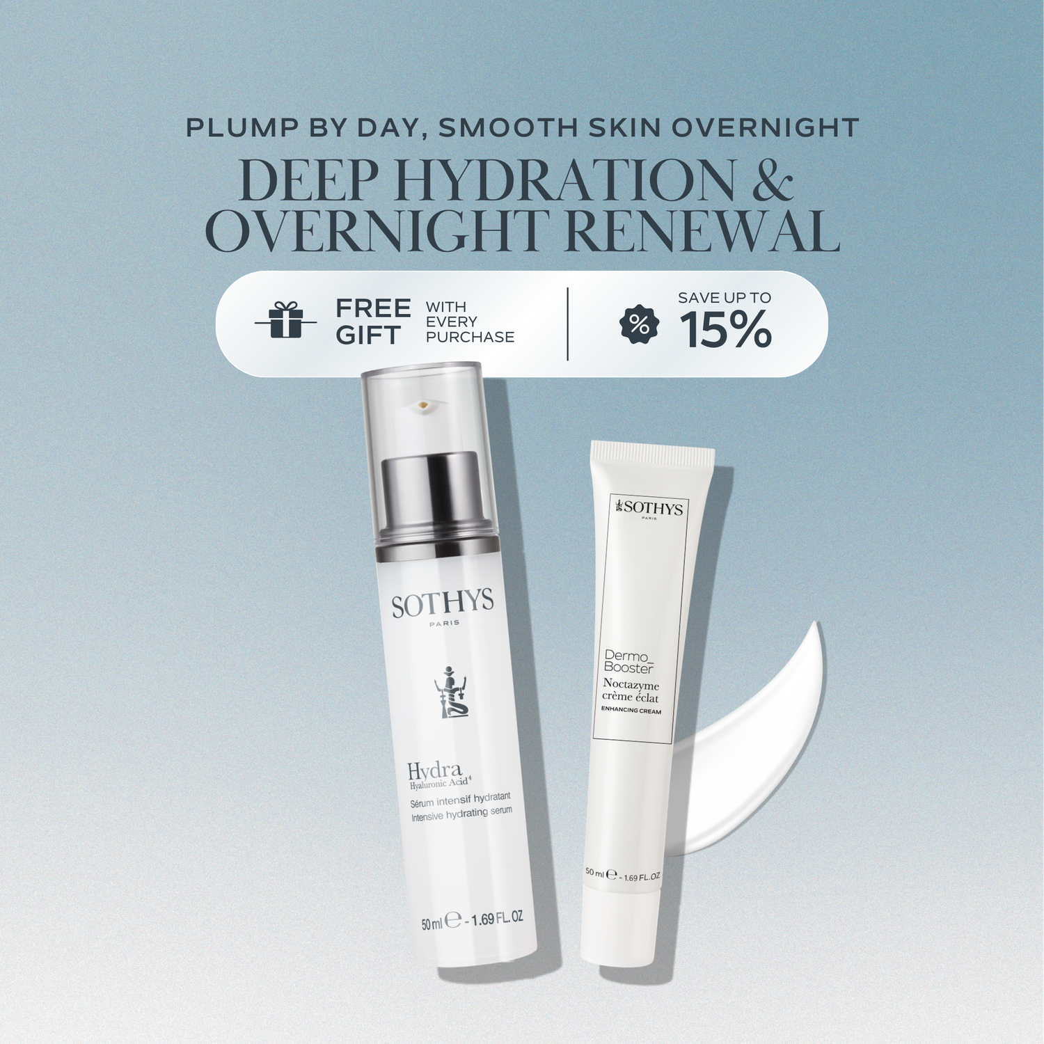 Hydra Hyaluronic Acid⁴ Intensive Serum 50ML+ Dermobooster Noctazyme Enhancing Cream 50ML